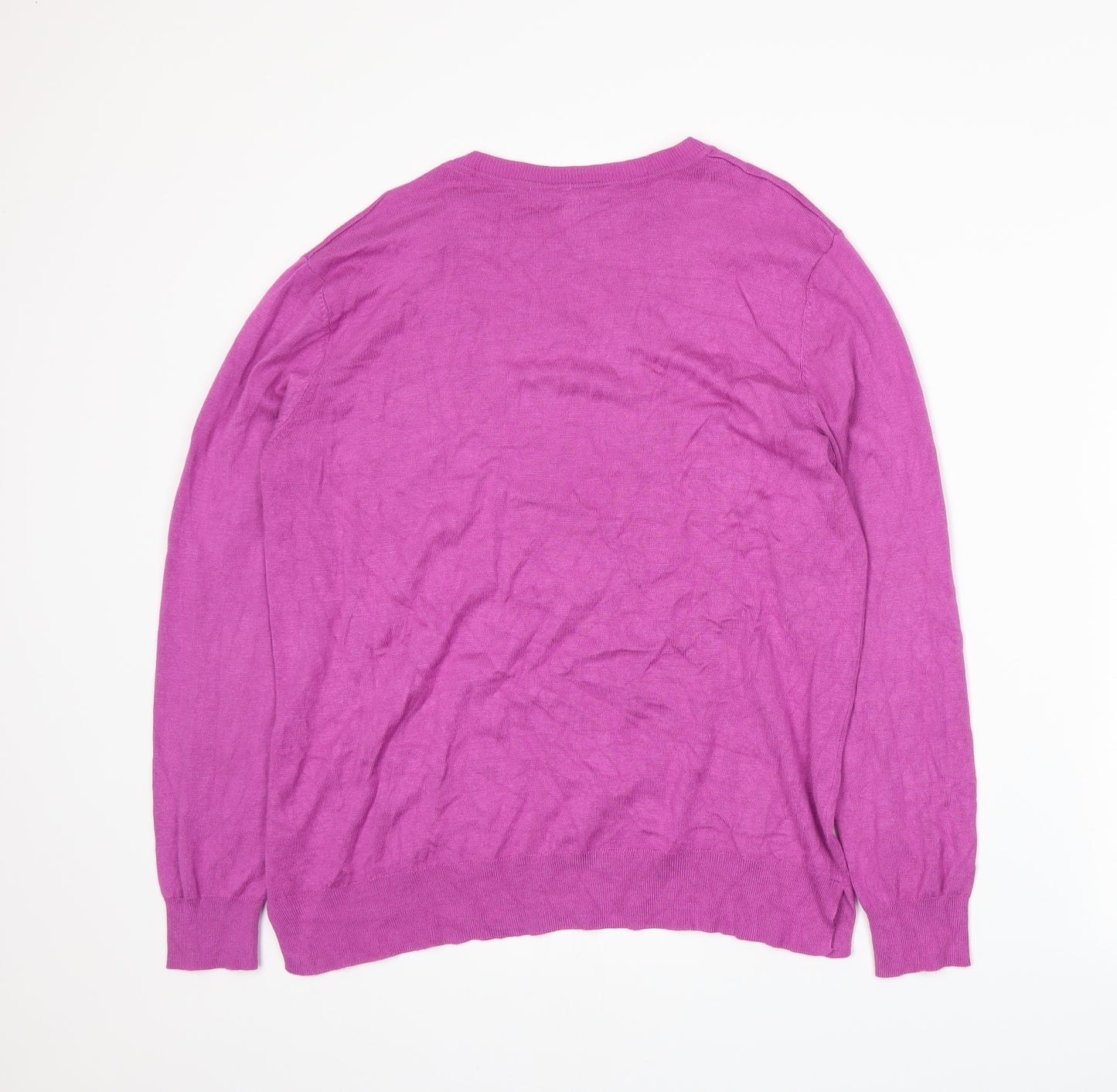 George Womens Purple  Knit Pullover Jumper Size 16