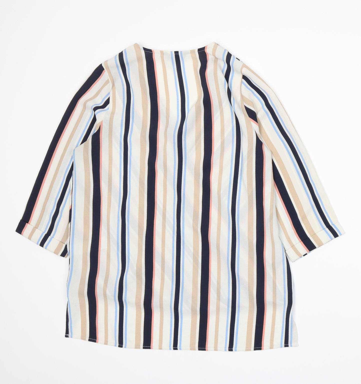 New Look Womens Multicoloured Striped  Basic Blouse Size 8
