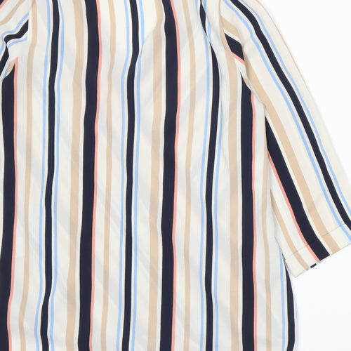New Look Womens Multicoloured Striped  Basic Blouse Size 8