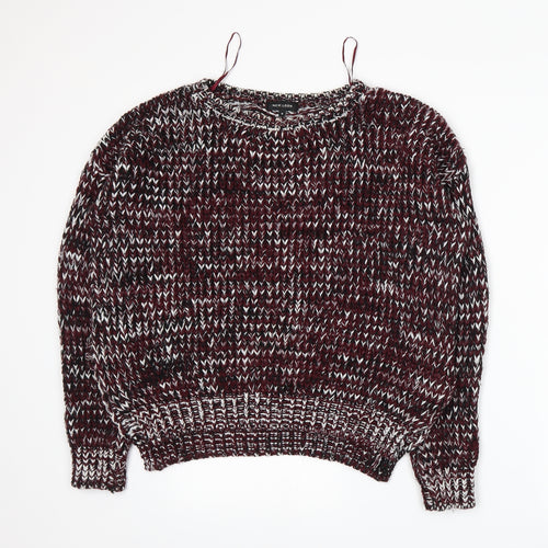 New Look Womens Red  Knit Pullover Jumper Size S