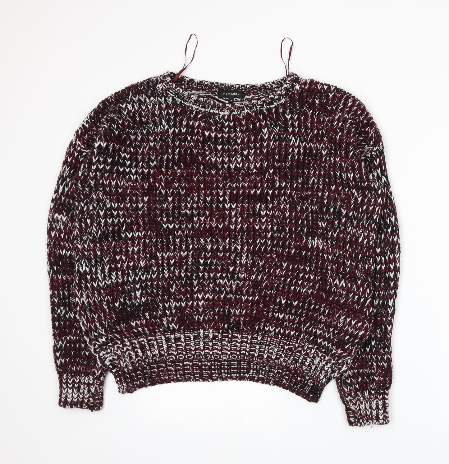 New Look Womens Red  Knit Pullover Jumper Size S