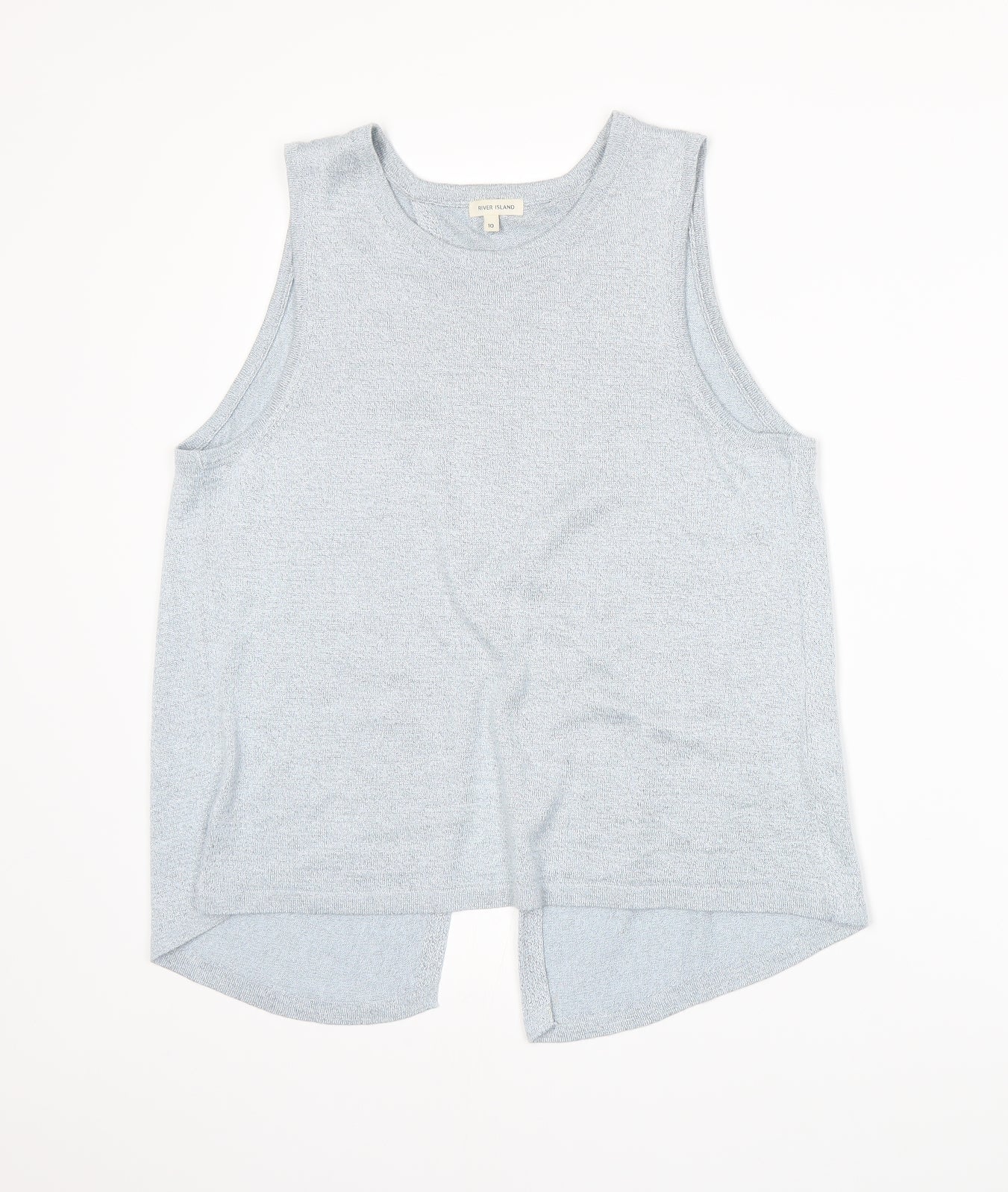 River Island Womens Blue  Knit Vest Jumper Size 10