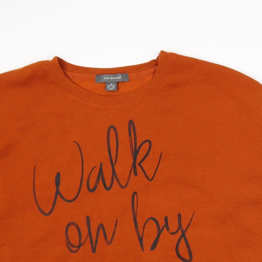 Primark Womens Orange   Pullover Sweatshirt Size XS