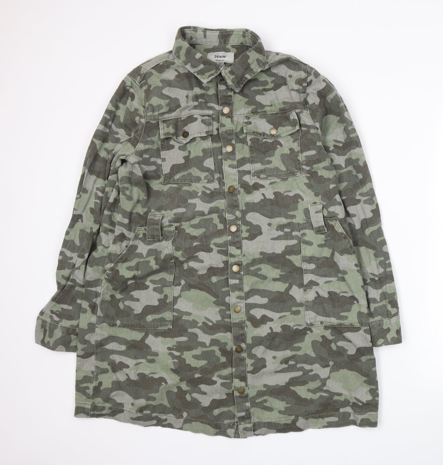 New Look Womens Green Camouflage  Jacket  Size 16