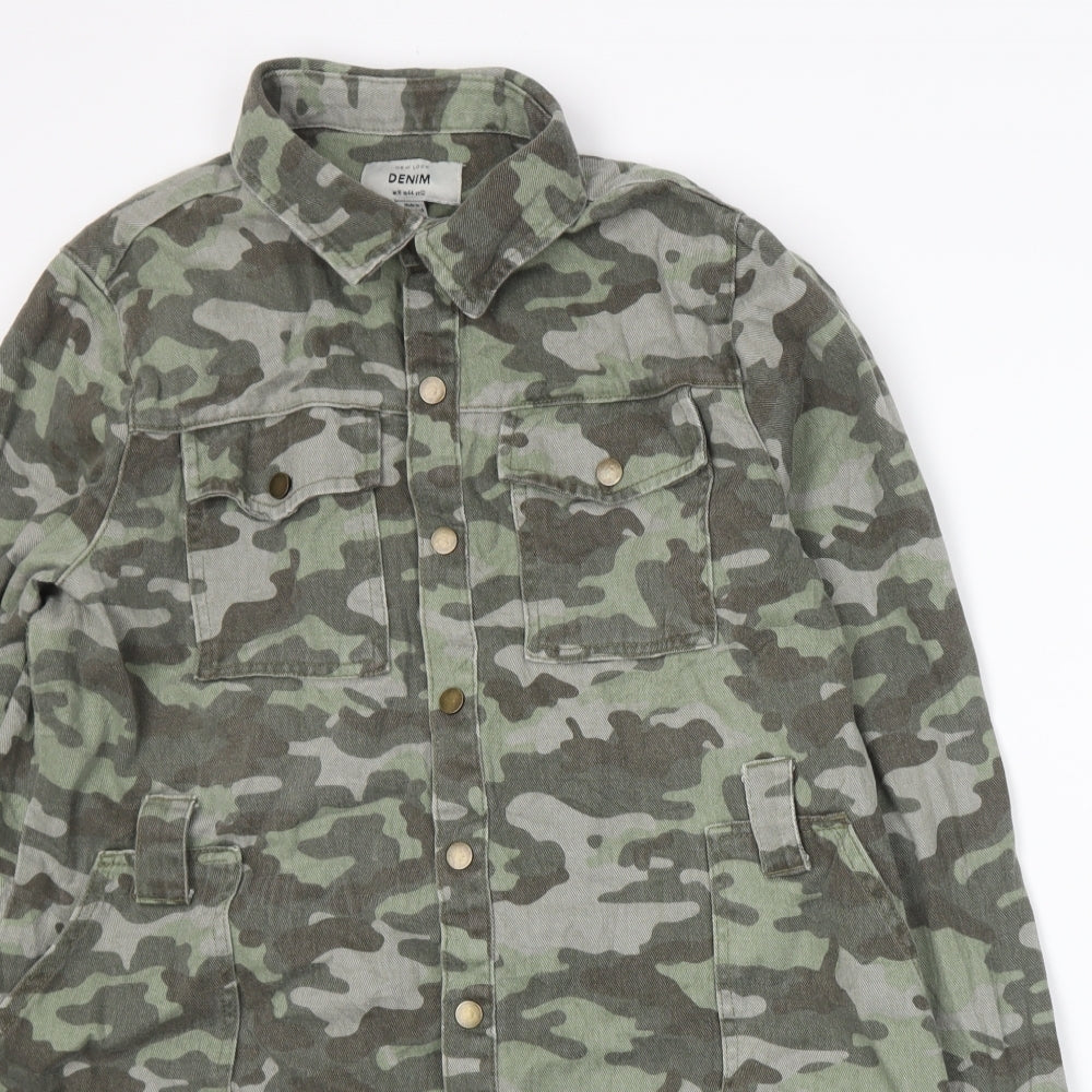 New Look Womens Green Camouflage  Jacket  Size 16