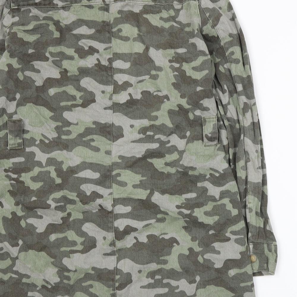 New Look Womens Green Camouflage  Jacket  Size 16