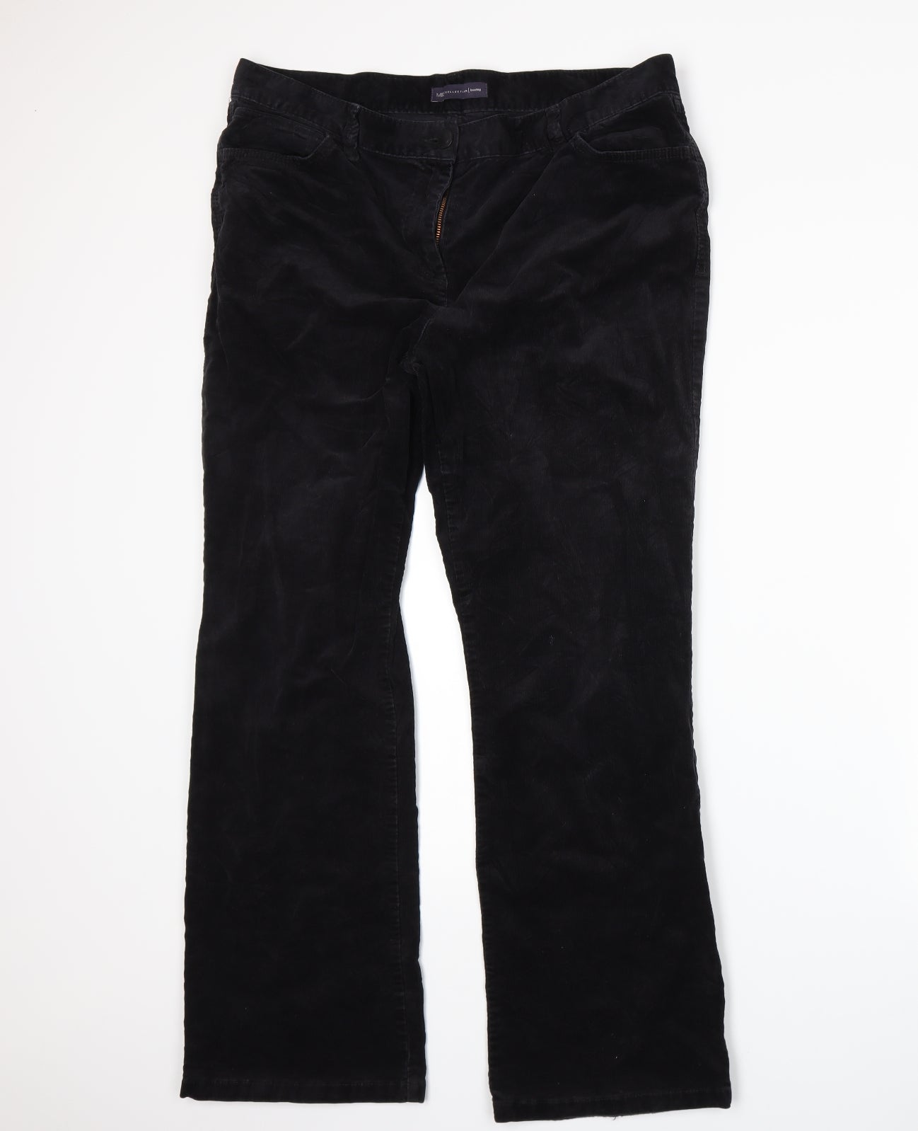 Marks and Spencer Womens Black   Bootcut Jeans Size 16 L28 in