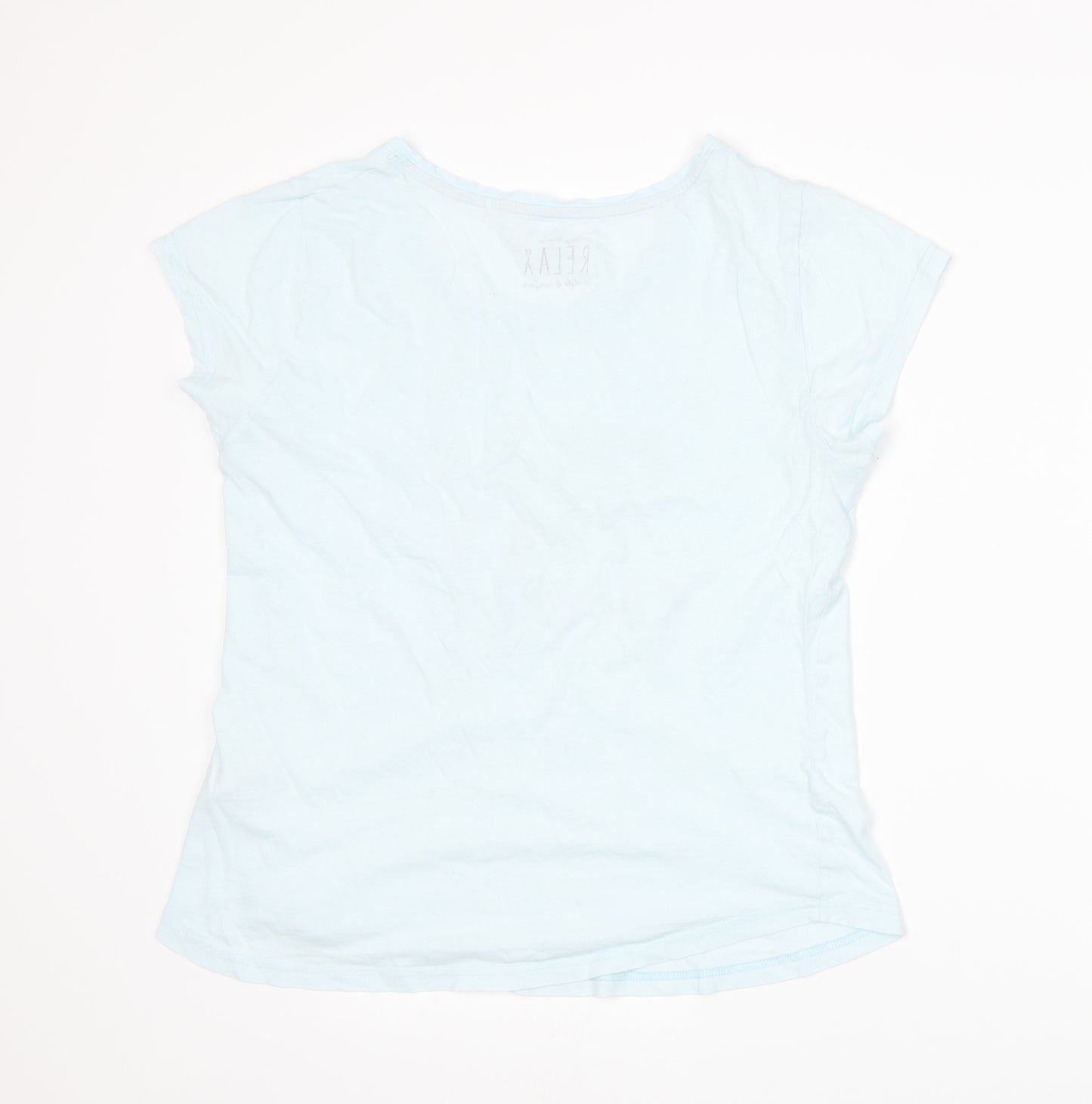 Peacocks Womens Blue   Basic T-Shirt Size 12