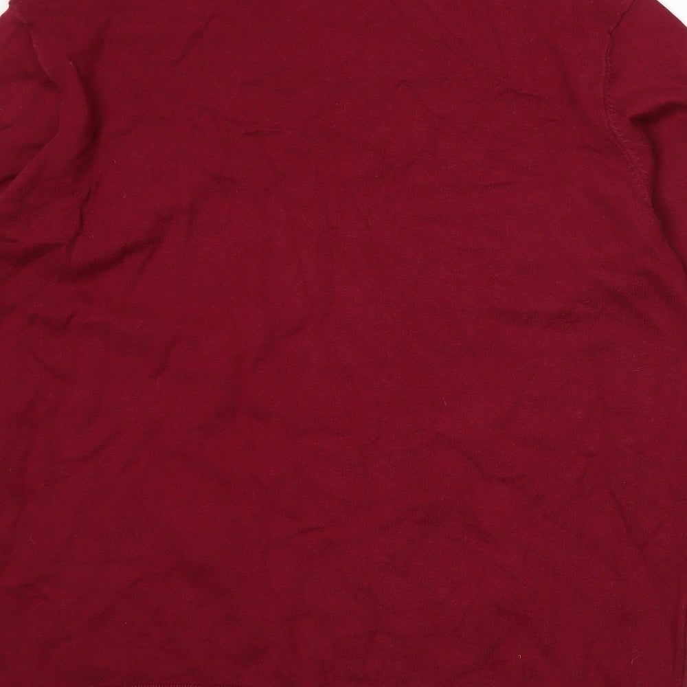 George Mens Red  Knit Pullover Jumper Size XL