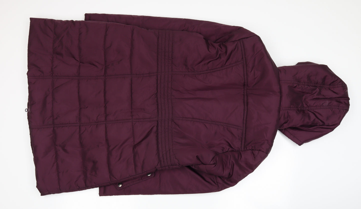 South Womens Purple   Parka Coat Size 14
