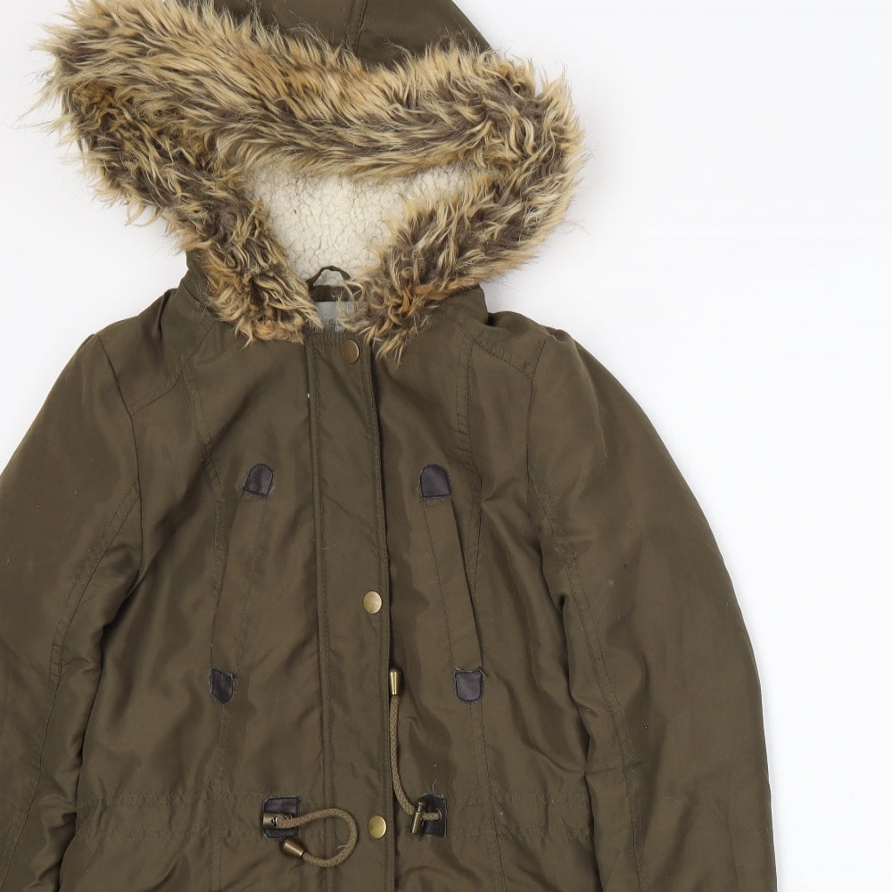 Dorothy Perkins Womens Green   Parka Coat Size 6