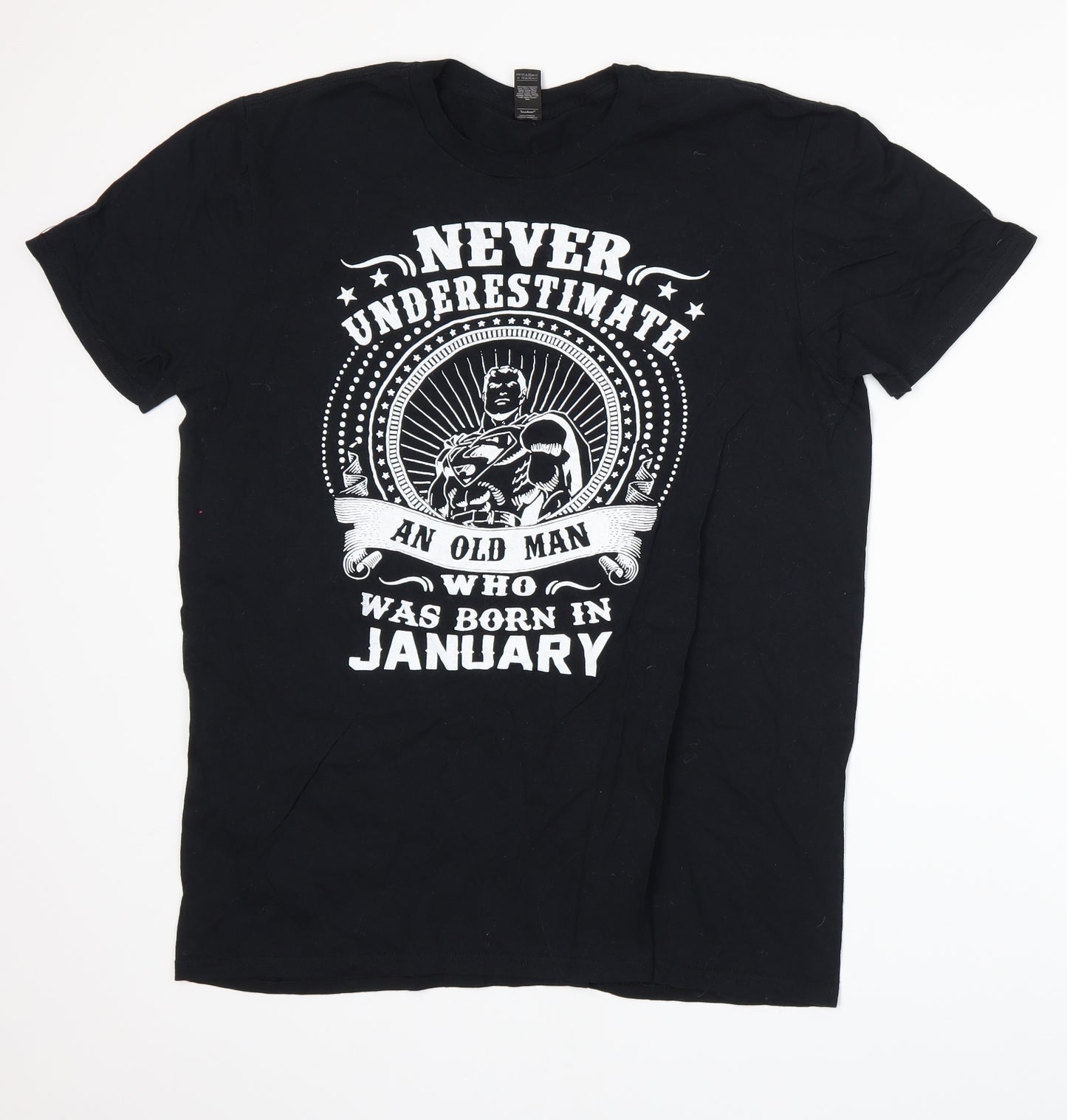 Anvil Mens Black    T-Shirt Size L