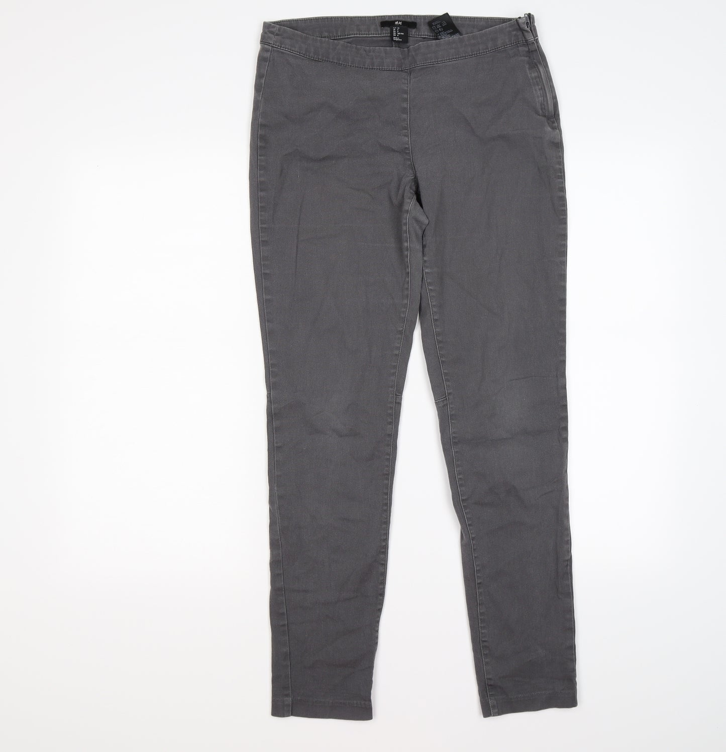 H&M Womens Grey  Denim Jegging Leggings Size 10 L28 in