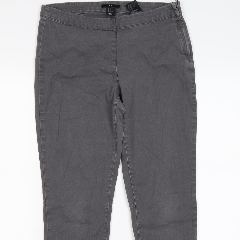H&M Womens Grey  Denim Jegging Leggings Size 10 L28 in