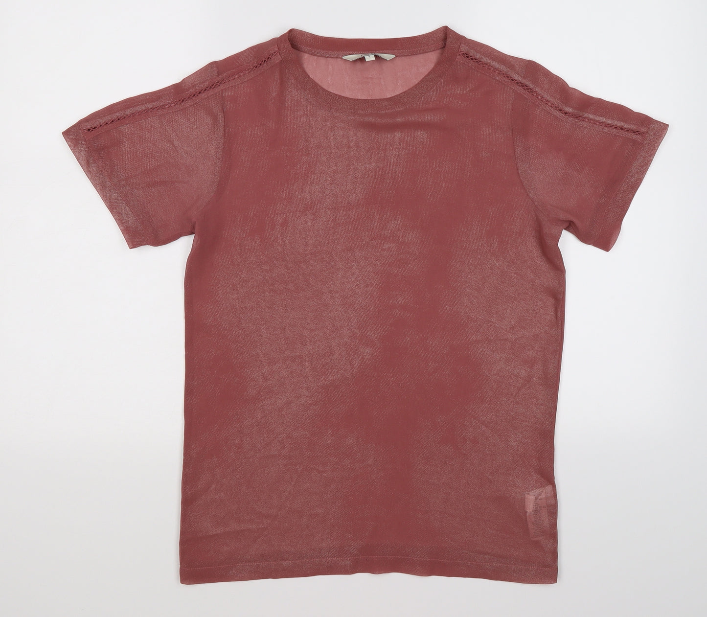 NEXT Womens Pink  Chiffon Tunic T-Shirt Size 6
