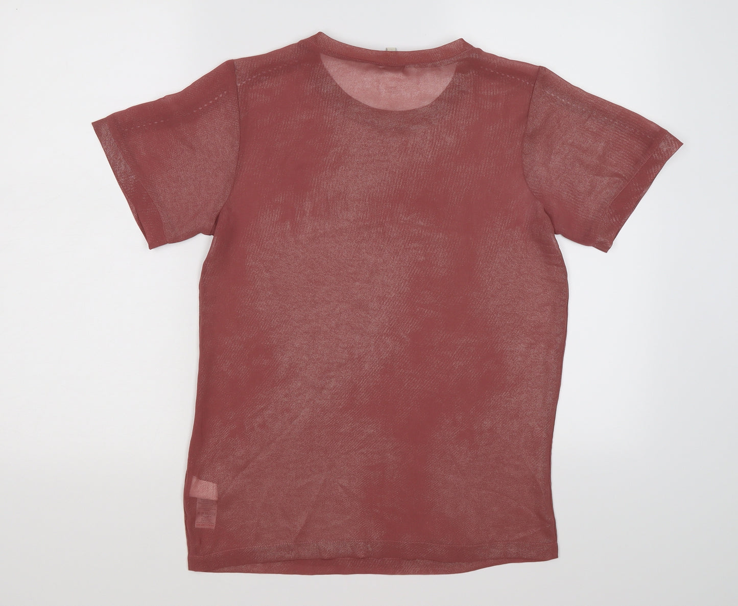 NEXT Womens Pink  Chiffon Tunic T-Shirt Size 6