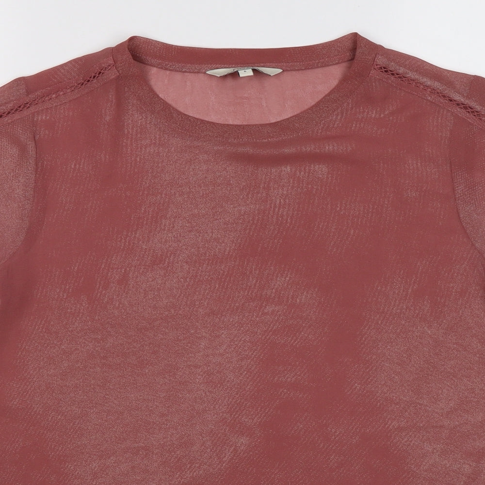 NEXT Womens Pink  Chiffon Tunic T-Shirt Size 6