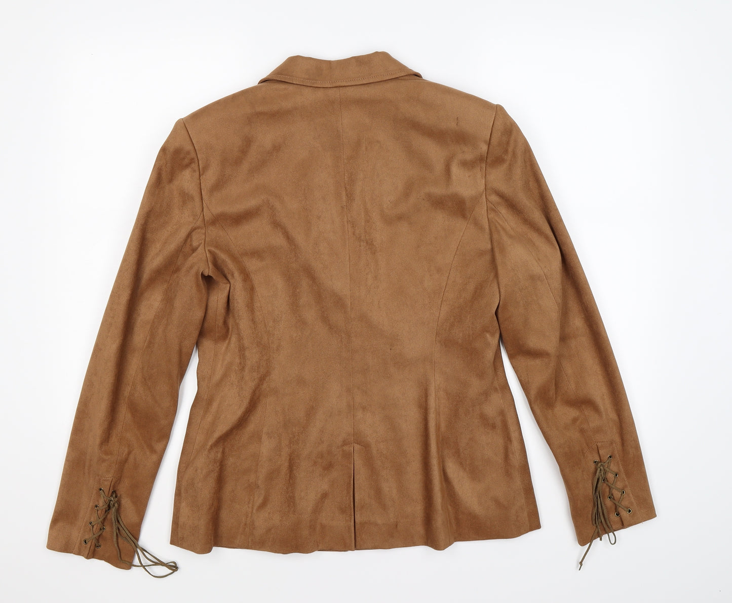 NEXT Womens Brown  Velour Jacket  Size 14  - faux suede