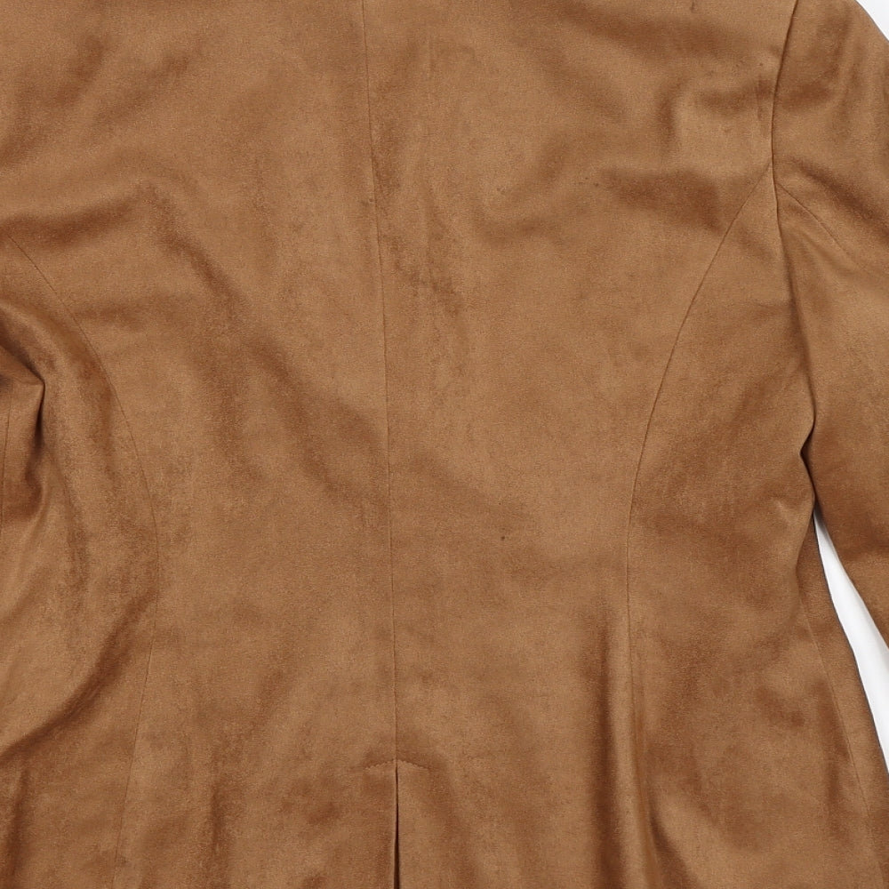 NEXT Womens Brown  Velour Jacket  Size 14  - faux suede