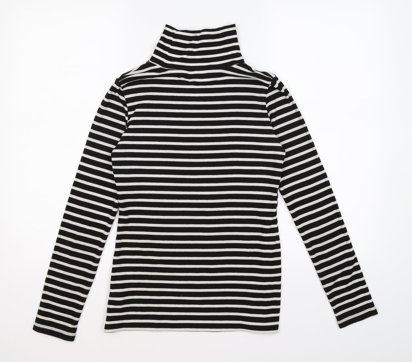 NEXT Womens Black Striped Knit Pullover Jumper Size 8
