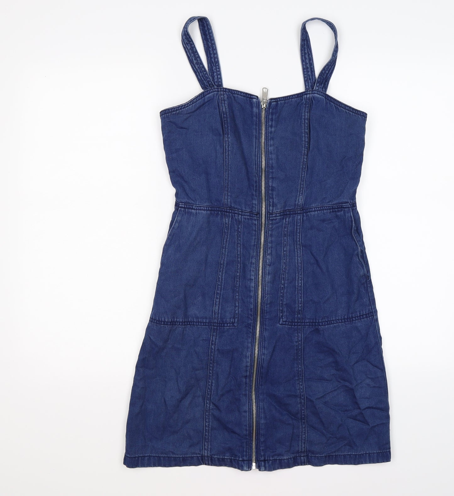 NEXT Womens Blue  Denim Tank Dress  Size 8