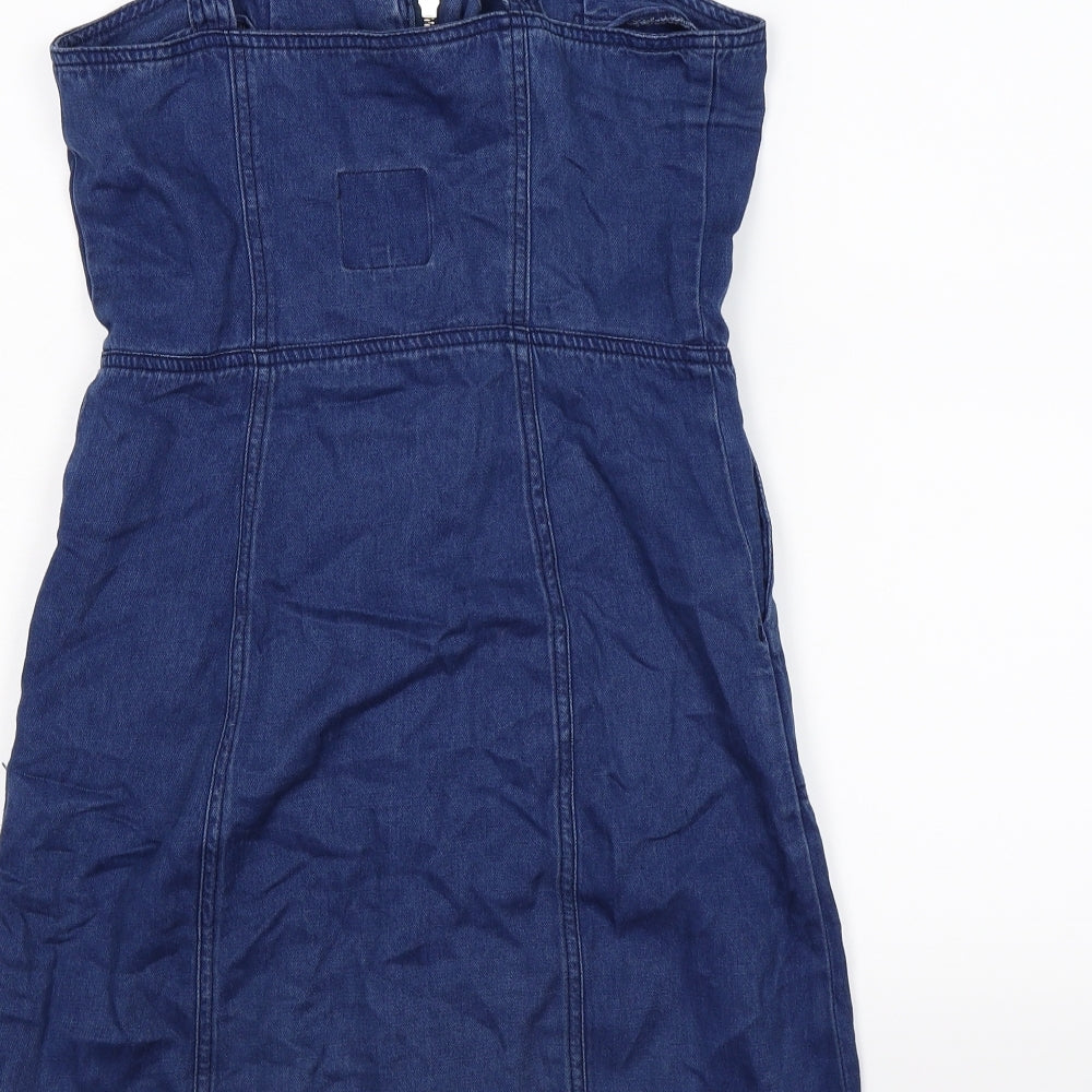 NEXT Womens Blue  Denim Tank Dress  Size 8