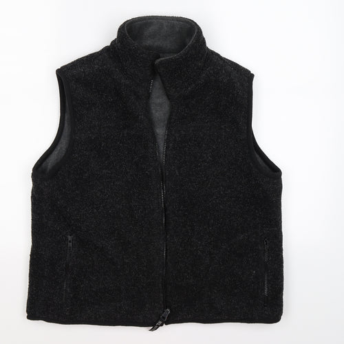 New Look Womens Grey  Fleece Gilet Jacket Size L  - reversible