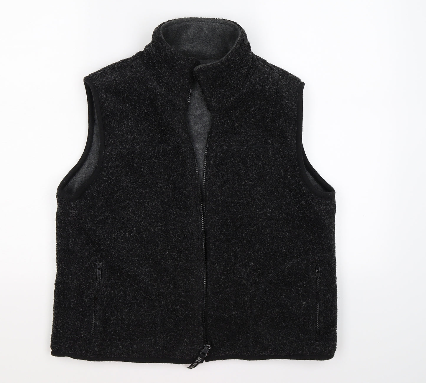 New Look Womens Grey  Fleece Gilet Jacket Size L  - reversible