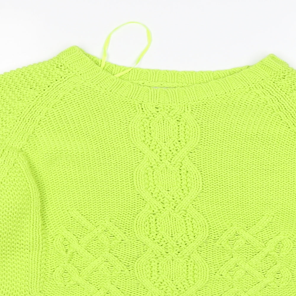 Blonde + Blonde Womens Green  Knit Pullover Jumper Size 14