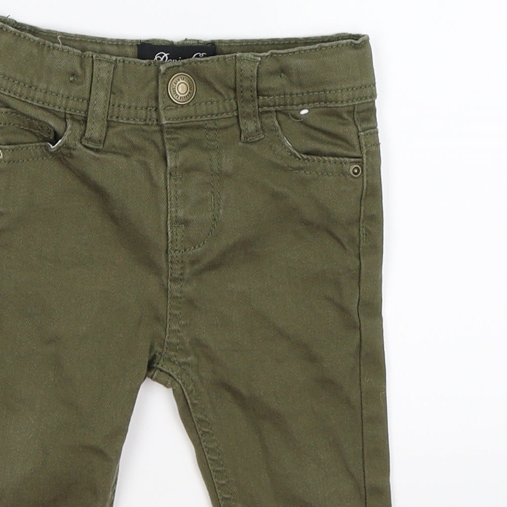 denim co Boys Green  Denim Capri Jeans Size 9-12 Months