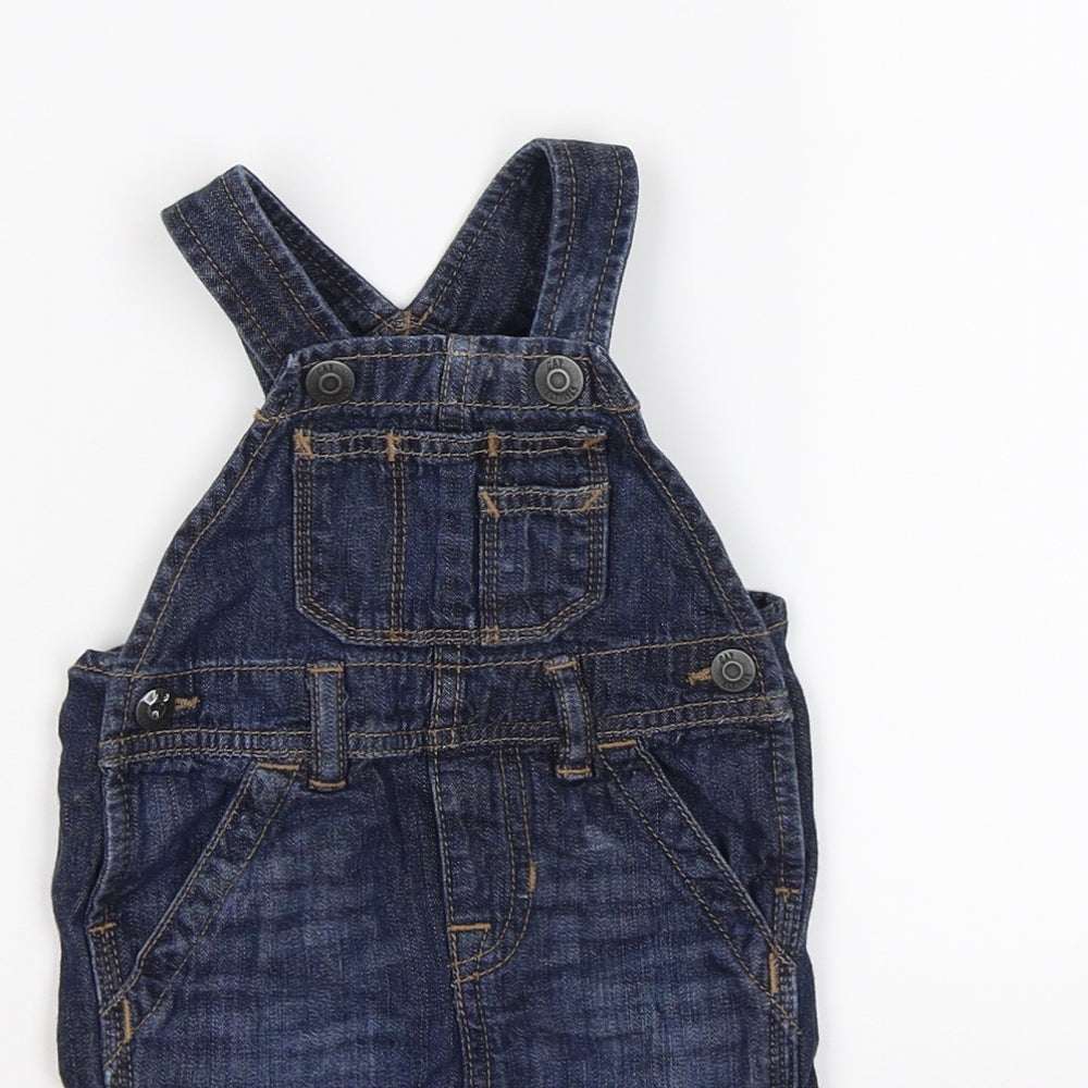 Gap Baby Blue  Denim Dungaree Outfit/Set Size 3-6 Months