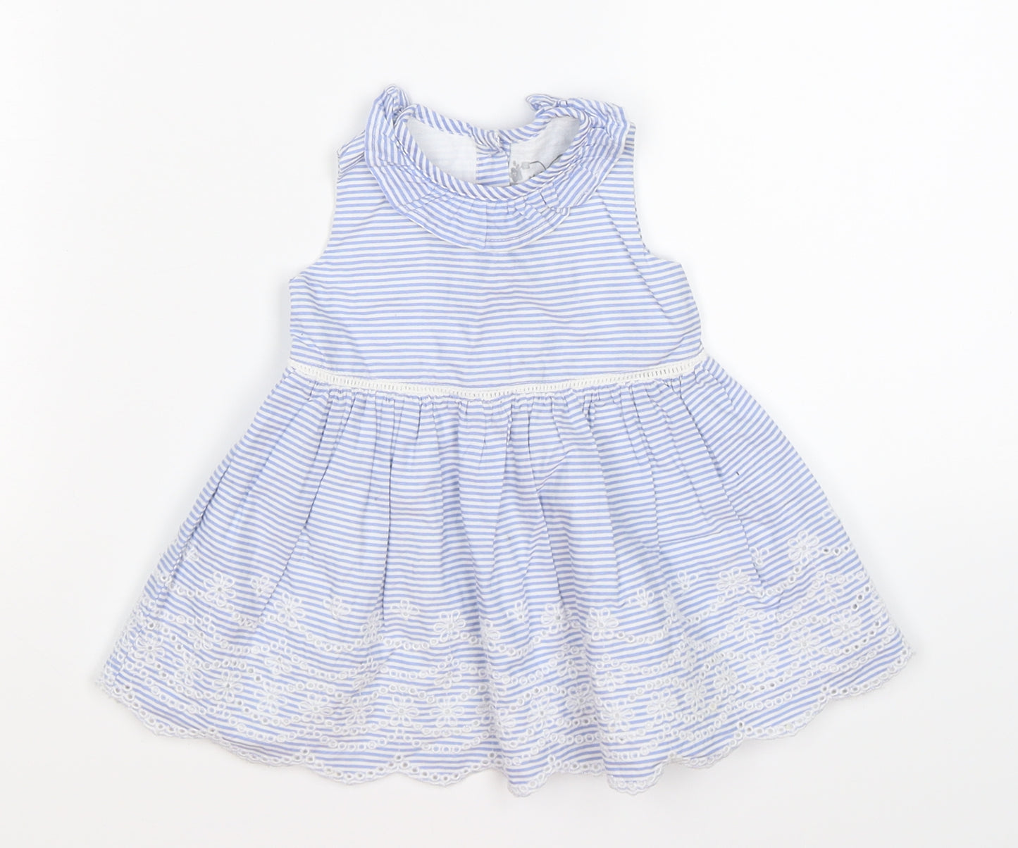 Primark Girls Blue Striped  Fit & Flare  Size 0-3 Months