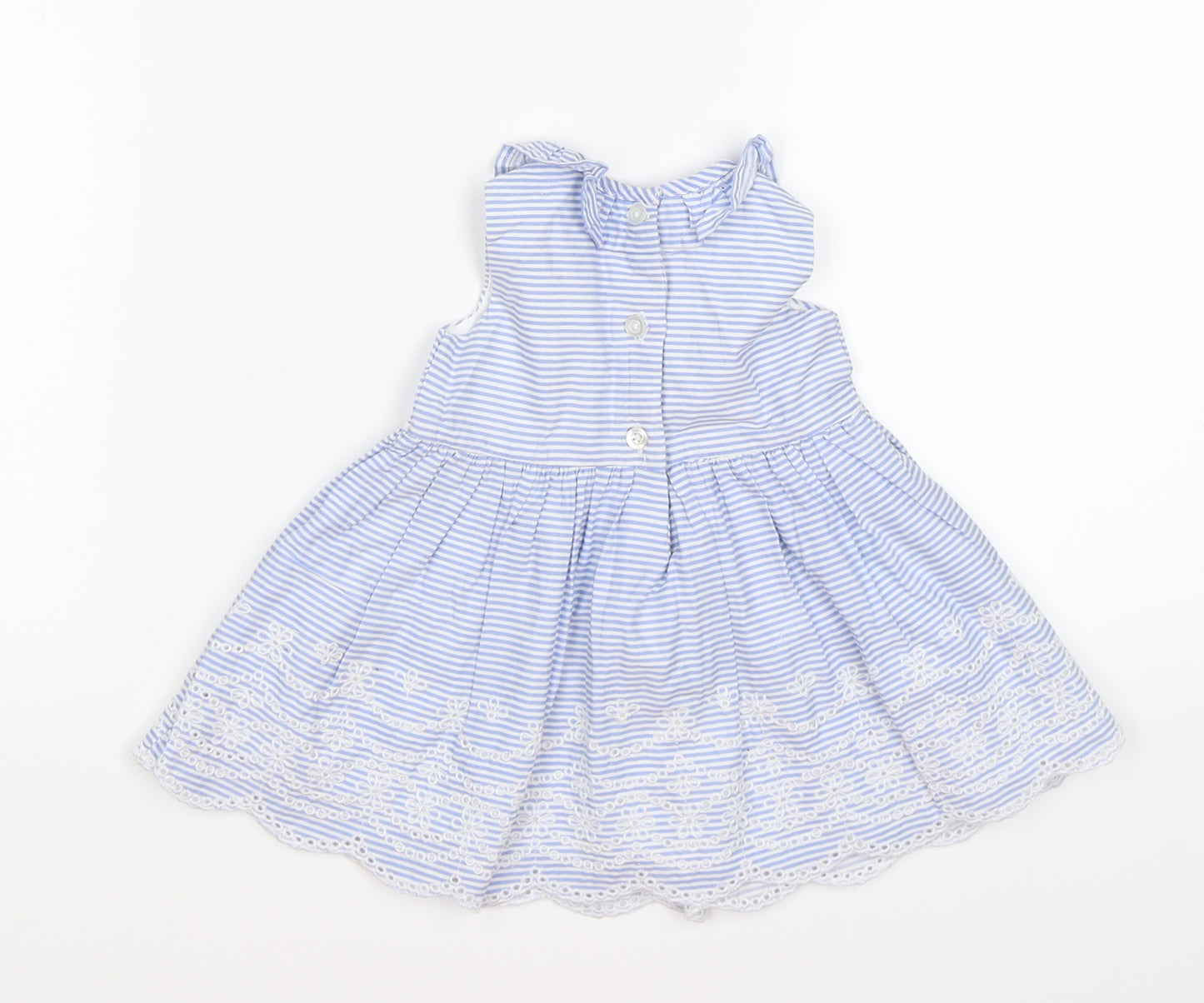 Primark Girls Blue Striped  Fit & Flare  Size 0-3 Months