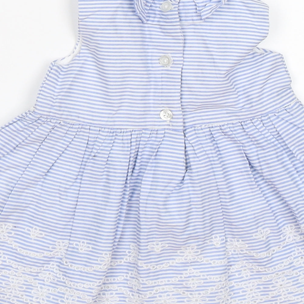Primark Girls Blue Striped  Fit & Flare  Size 0-3 Months