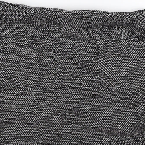 NEXT Girls Grey Herringbone Knit Pleated Skirt Size 10 Years