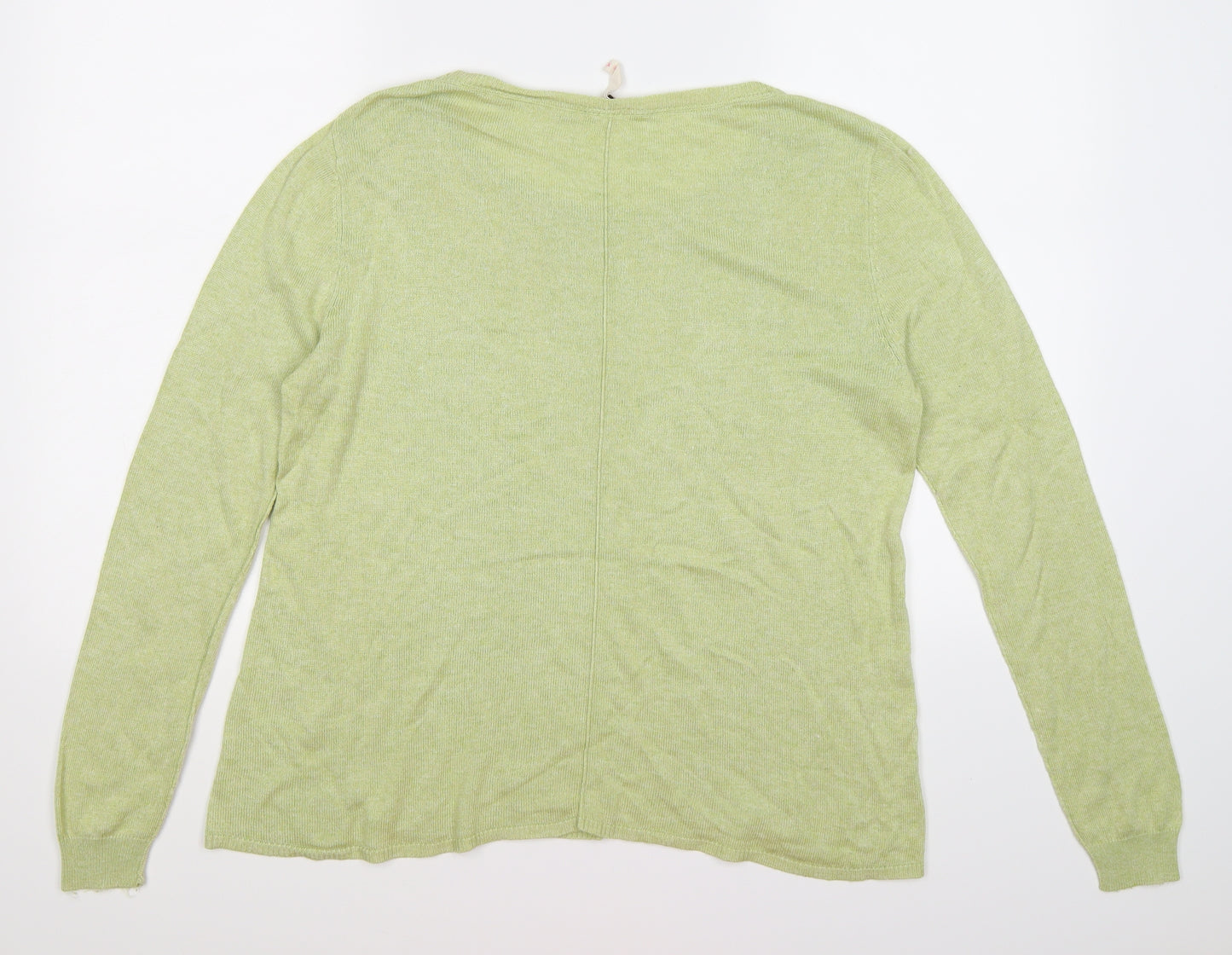 White Stuff Womens Green  Knit Pullover Jumper Size 12