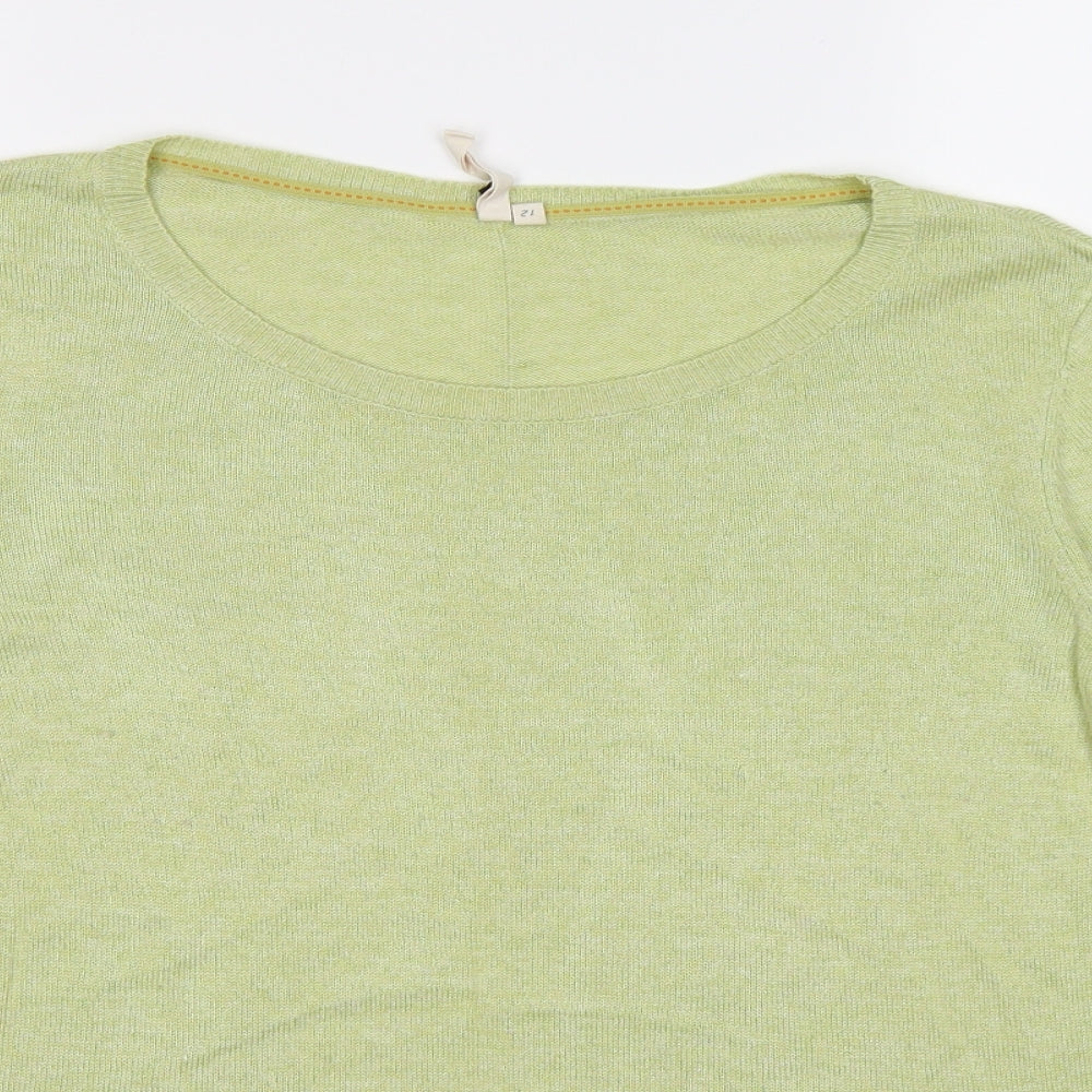 White Stuff Womens Green  Knit Pullover Jumper Size 12