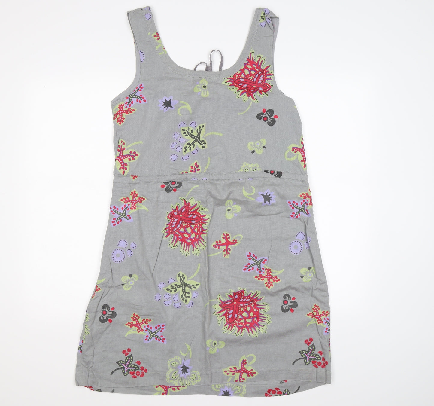 White Stuff Womens Grey Floral Knit Tank Dress  Size 12