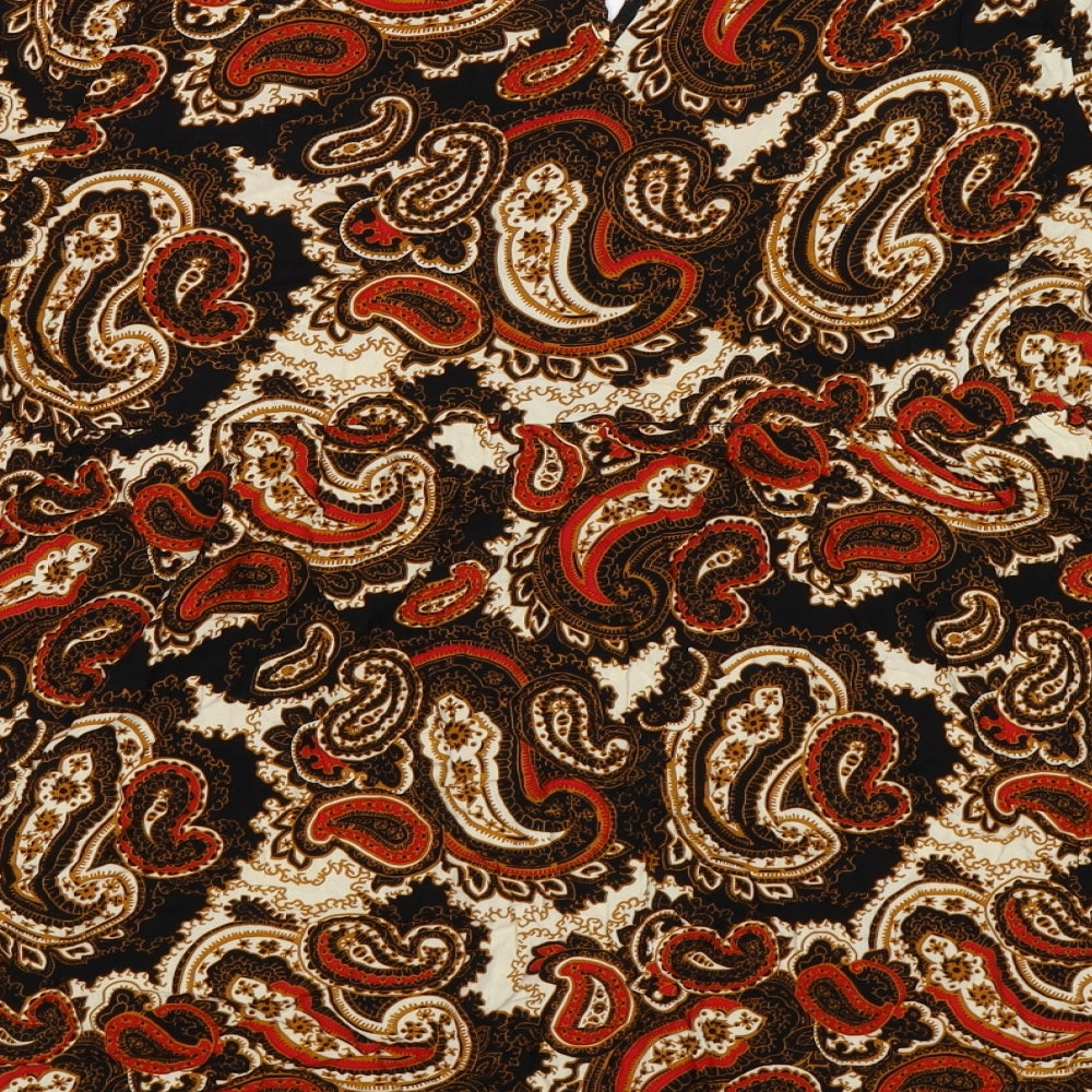 Glamorous Womens Brown Paisley  Tunic T-Shirt Size M