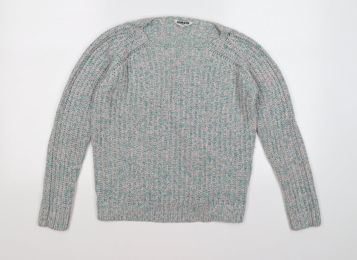 New Look Girls Green Knit Pullover Jumper Size 10-11 Years