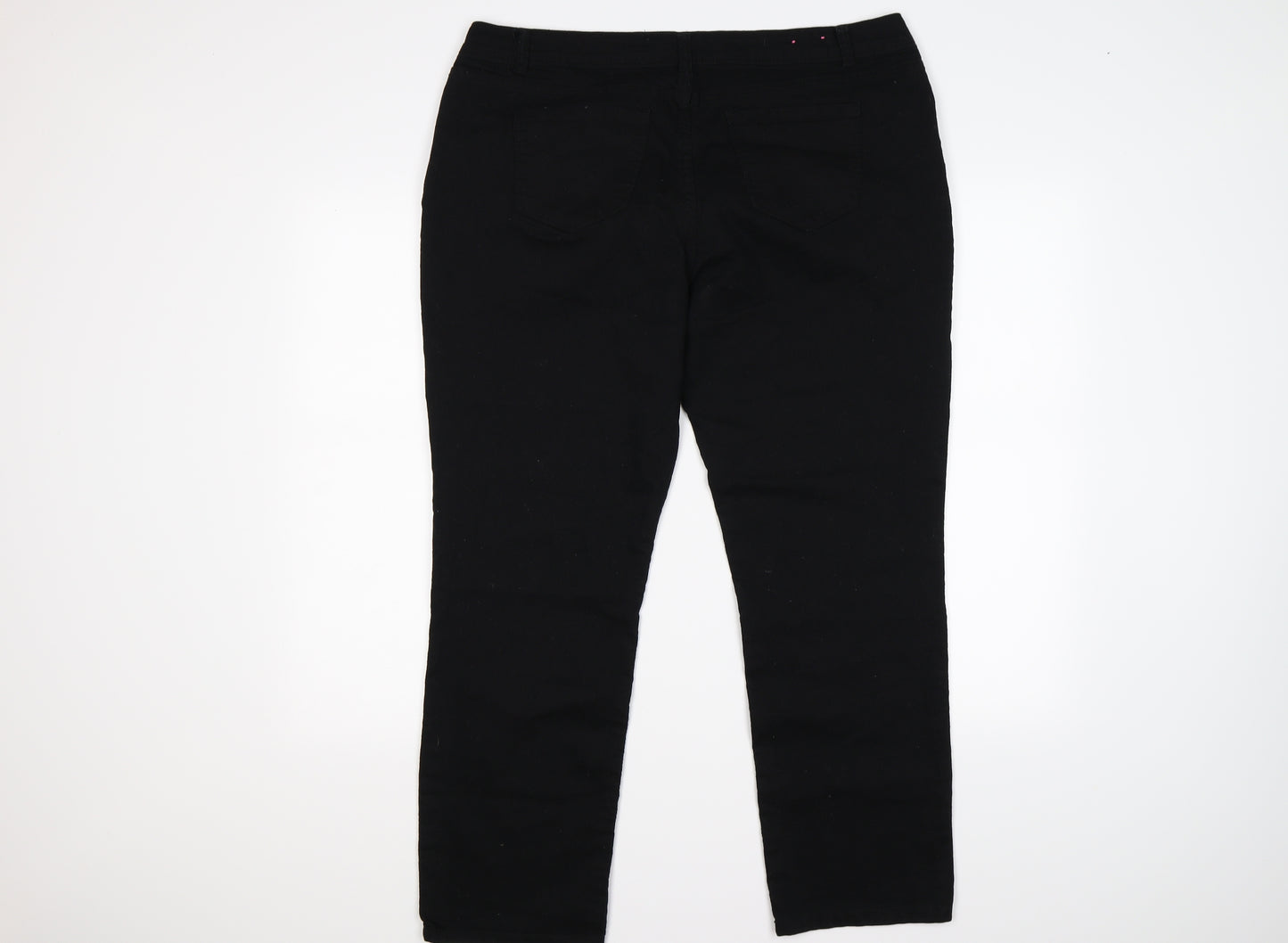 yes jeans Womens Black  Denim Straight Jeans Size 18 L27 in