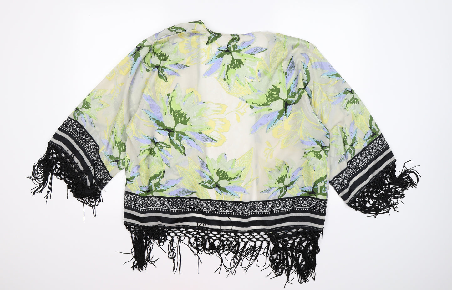 River Island Womens Ivory Floral  Shrug Jumper One Size