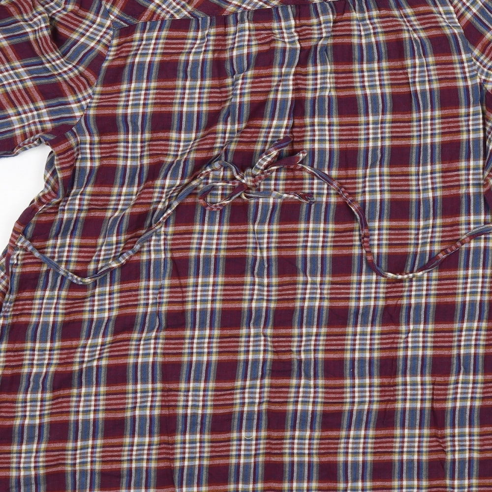 falmer Womens Purple Check  Tunic T-Shirt Size 18