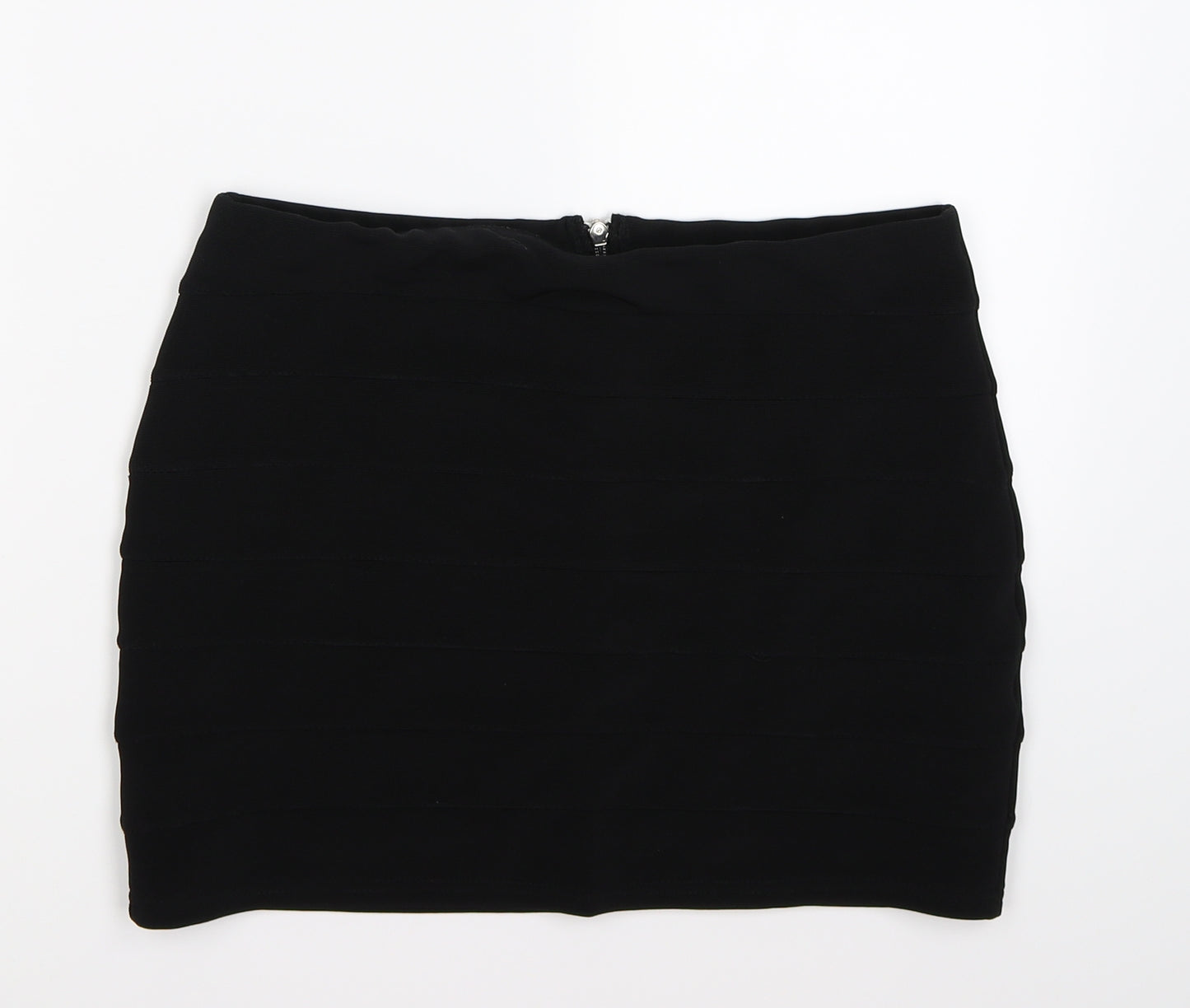 New Look Womens Black Striped  Bandage Skirt Size 14