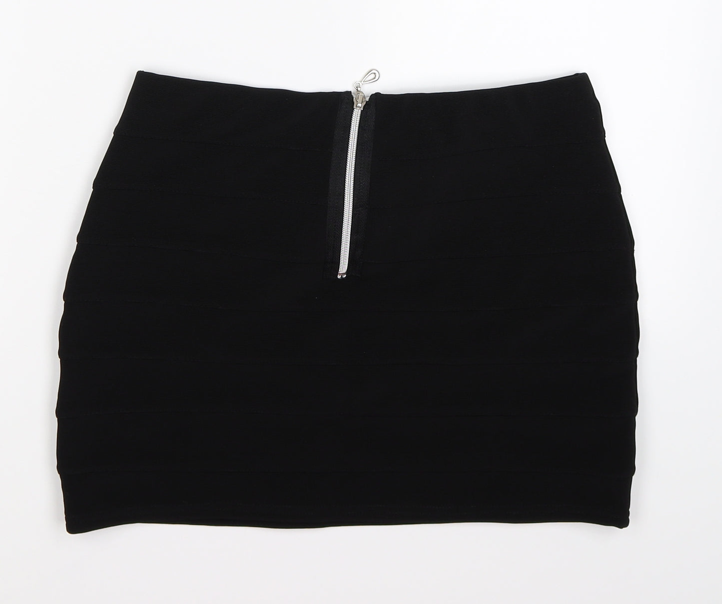 New Look Womens Black Striped  Bandage Skirt Size 14