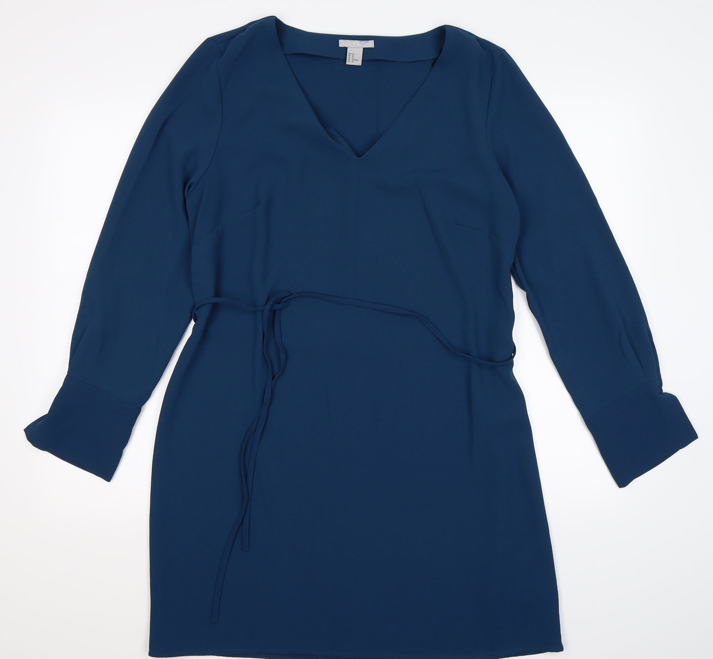 H&M Womens Blue   Shirt Dress  Size 14