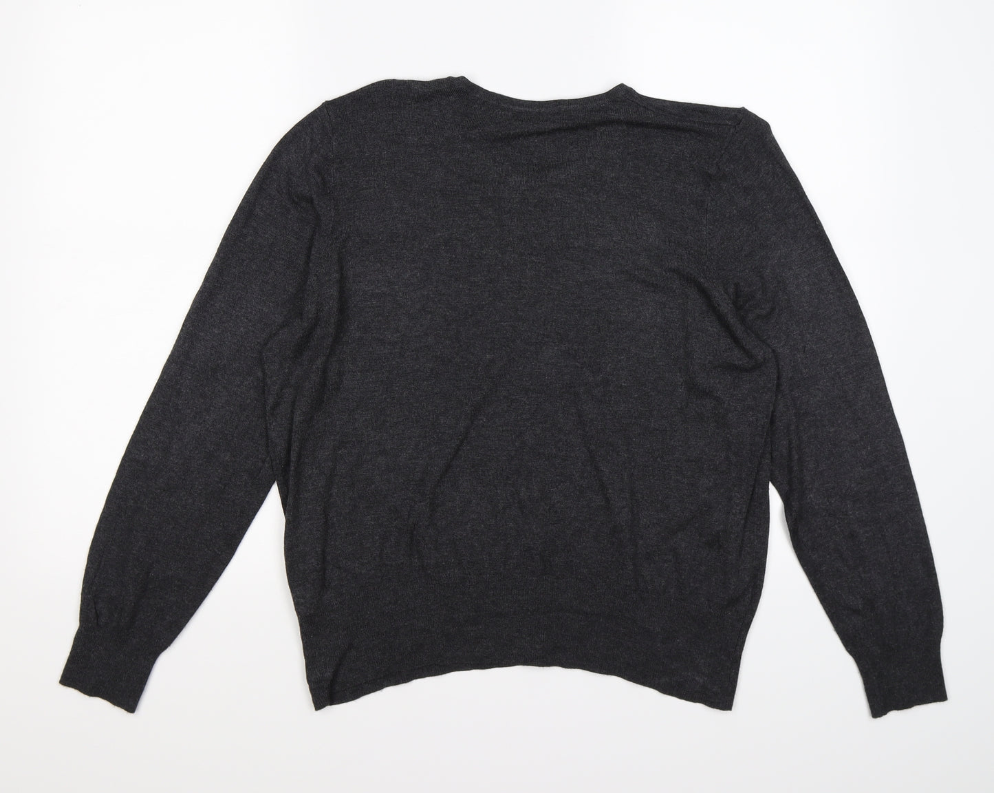 Marks and Spencer Womens Grey  Knit Cardigan Jumper Size 18  - slate