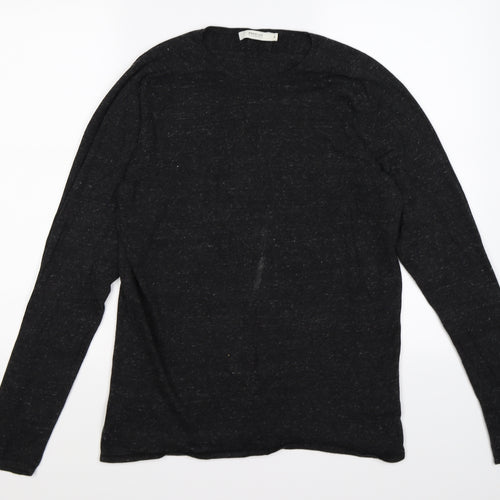 Jack and Jones Mens Grey  Knit Pullover Jumper Size M