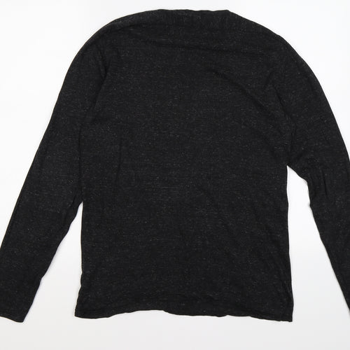 Jack and Jones Mens Grey  Knit Pullover Jumper Size M