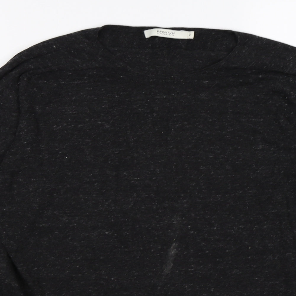 Jack and Jones Mens Grey  Knit Pullover Jumper Size M